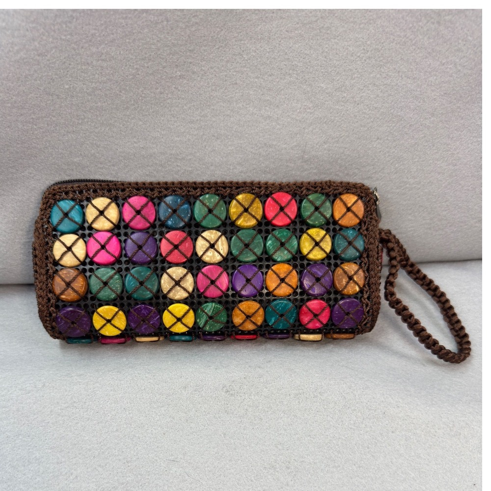 Boho Hippie Festival‎ Multicolor Beaded Crochet Wristlet Women's Artisan